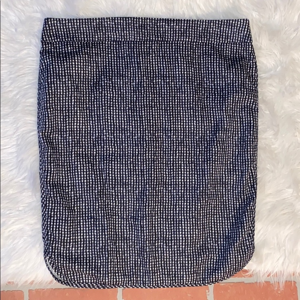 LOFT ruched side striped skirt